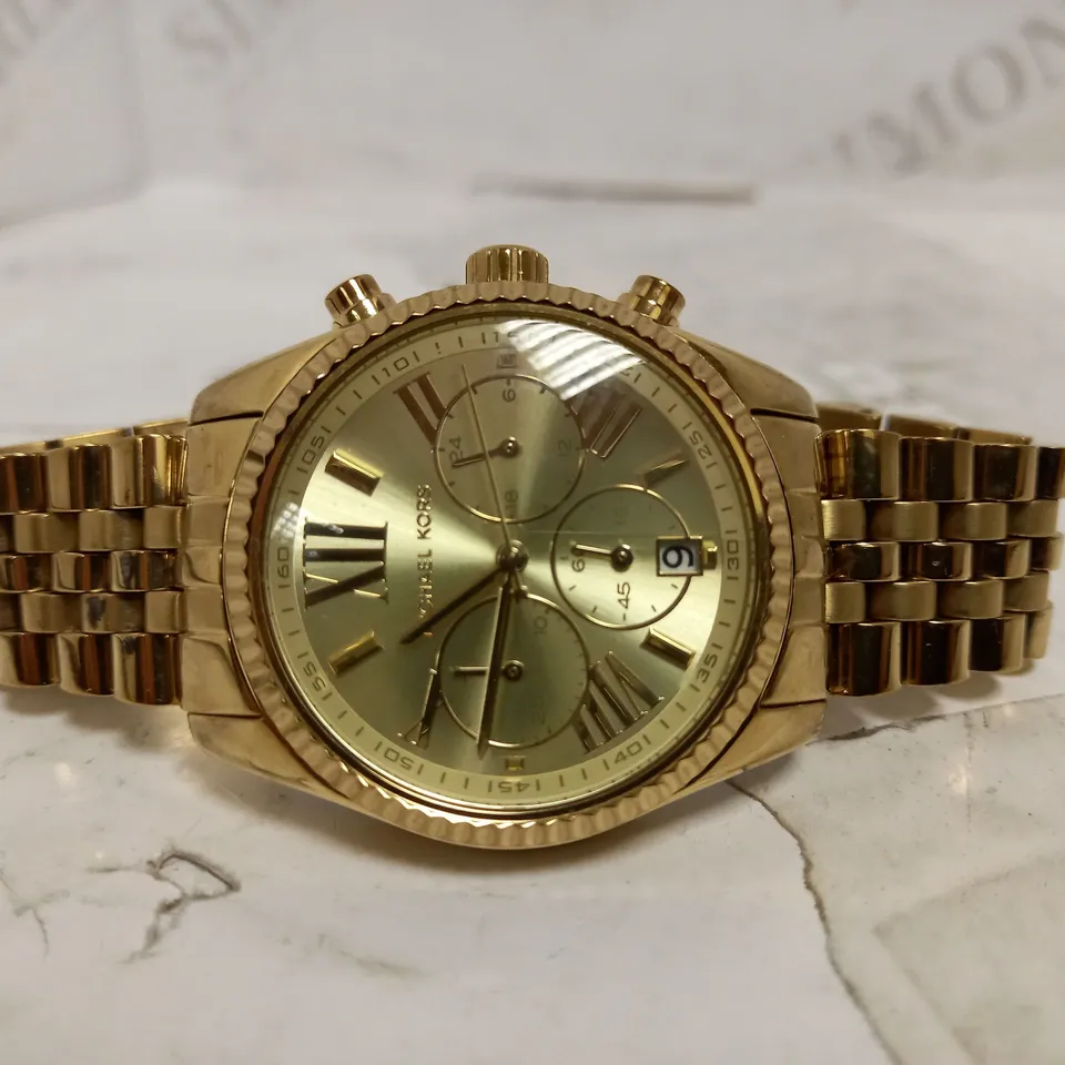 MICHAEL KORS-STYLE CHRONOGRAPH STAINLESS STEEL WATCH