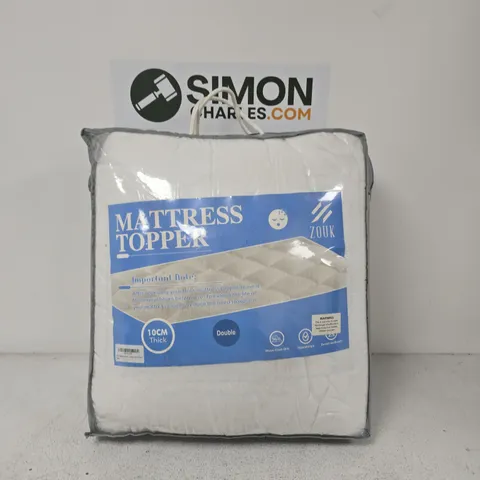 ZOUK MATTRESS TOPPER – 10CM THICK, DOUBLE SIZE