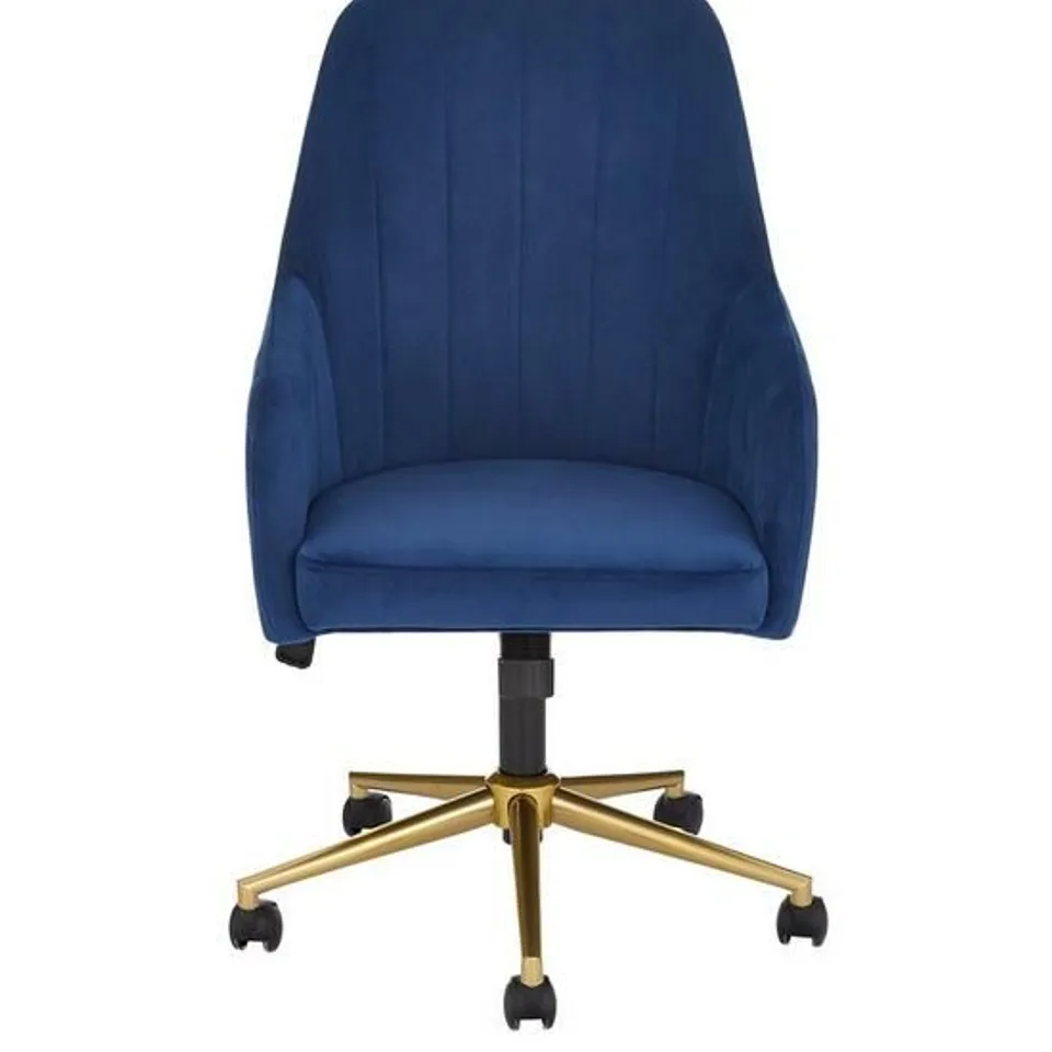 BOXED MOLBY OFFICE CHAIR NAVY/BRASS (1 BOX)