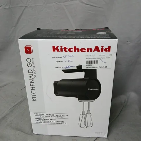 KITCHENAID 7 SPEED CORDLESS HAND MIXER 
