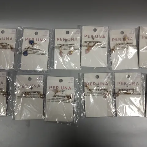 12 ASSORTED PERUNA EARRINGS IN VARIOUS DESIGNS