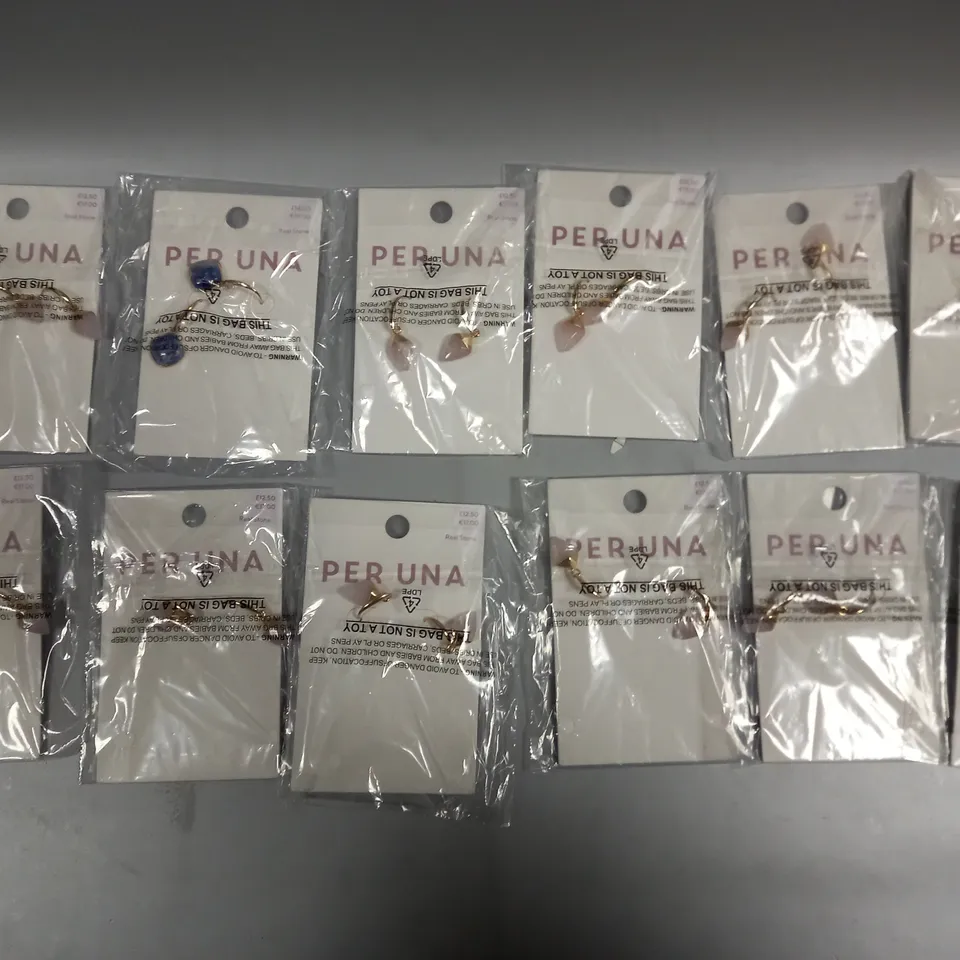 12 ASSORTED PERUNA EARRINGS IN VARIOUS DESIGNS 