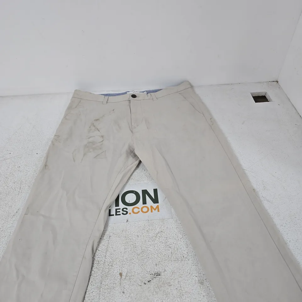 NEXT SLIM FIT TROUSERS - UK 36R - BEIGE