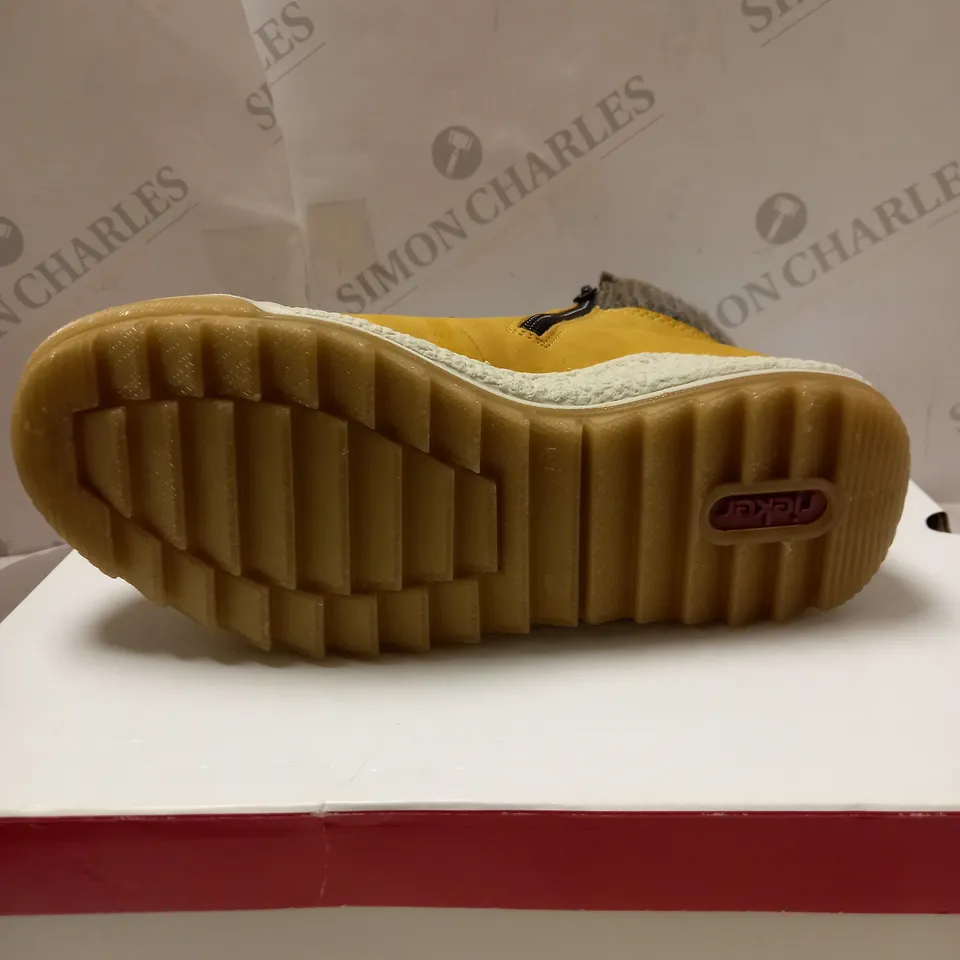 RIEKER LACE BOOT YELLOW - SIZE 6.5