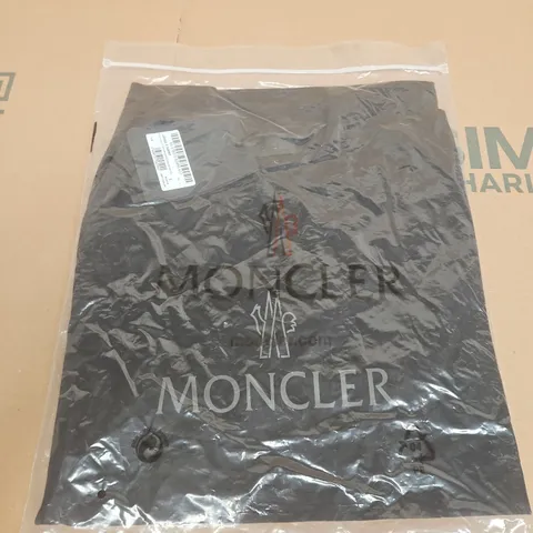 MONCLER BLACK LOGO TEE SIZE L