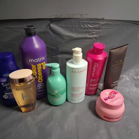 APPROXIMATELY 20 ASSORTED HEALTH AND BEAUTY PRODUCTS TO INCLUDE; MATRIX, GROW GORGEOUS, GIVE ME AND CLARINS