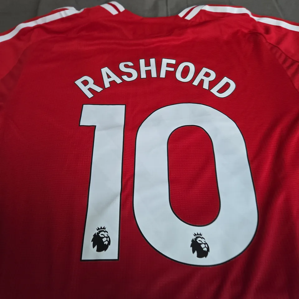 MANCHESTER UNITED FC HOME JERSEY WITH RASHFORD 10 - SIZE 2XL