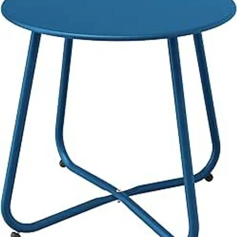 BOXED STEEL COFFEE TABLE 45CM - PEACOCK BLUE