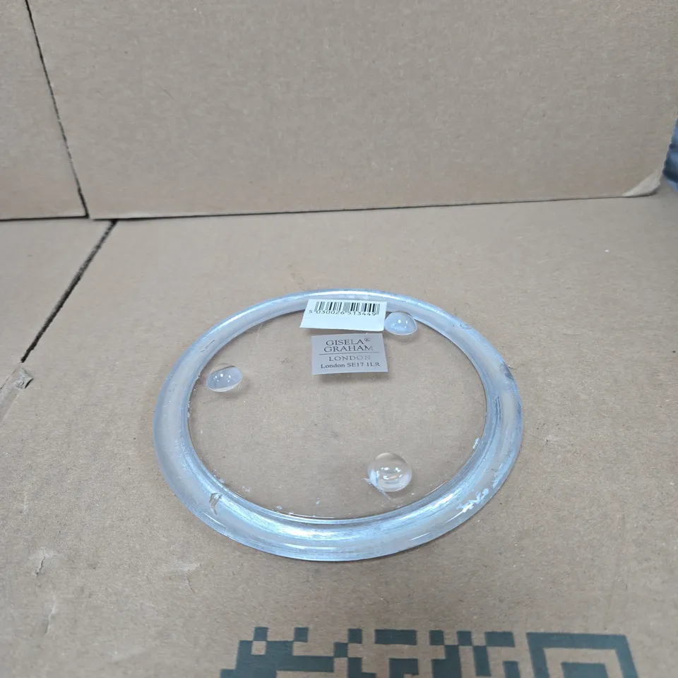 BOX OF APPROXIMATLEY 10 X GISELA GRAHAM SILVER GLASS CANDLE STAND