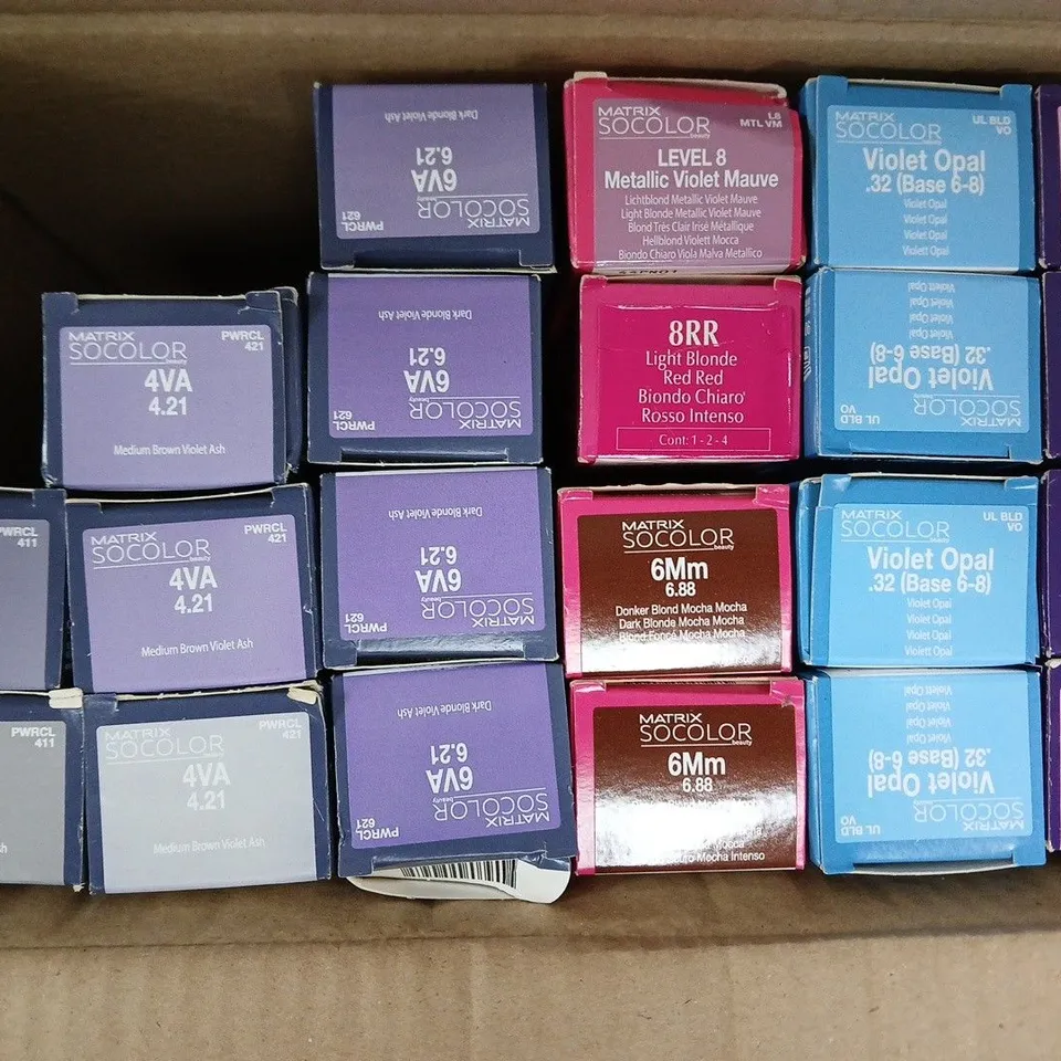 BOX OF APPROXIMATELY 20 ASSORTED MATRIX SO COLOUR BEAUTY PRODUCTS