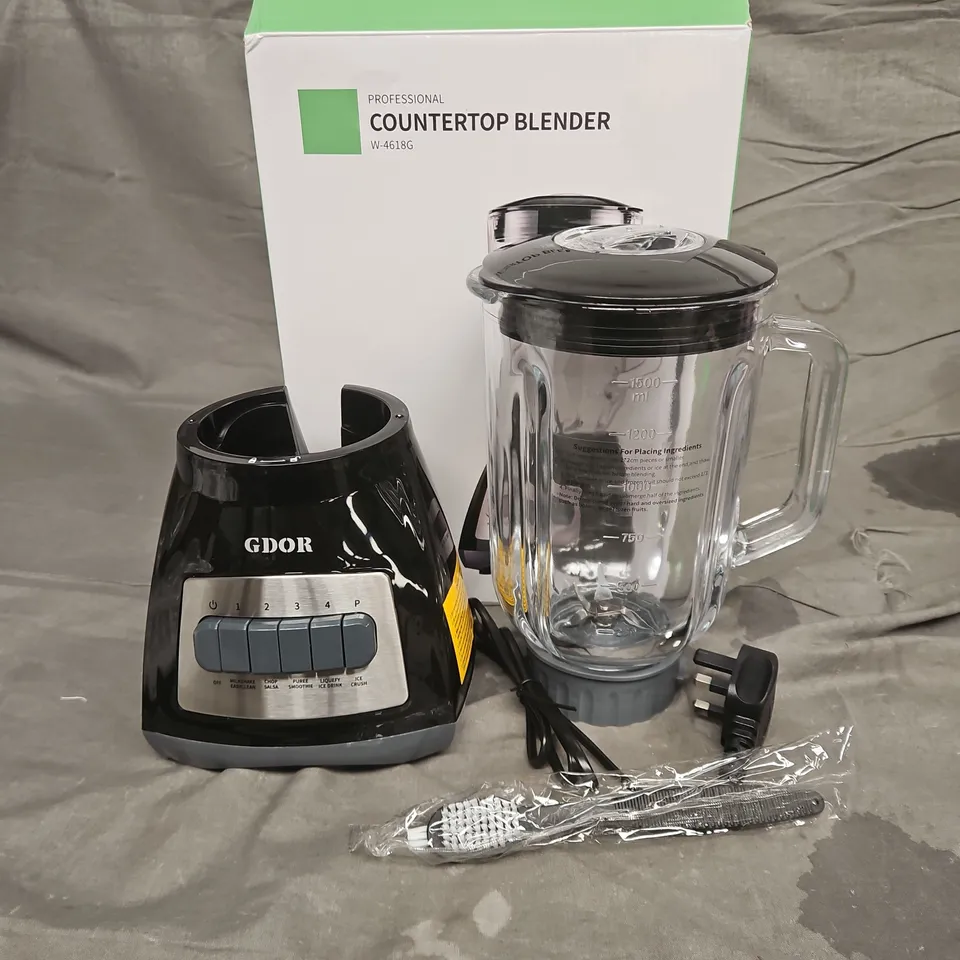 BOXED GDOR COUNTERTOP BLENDER IN BLACK - COLLECTION ONLY
