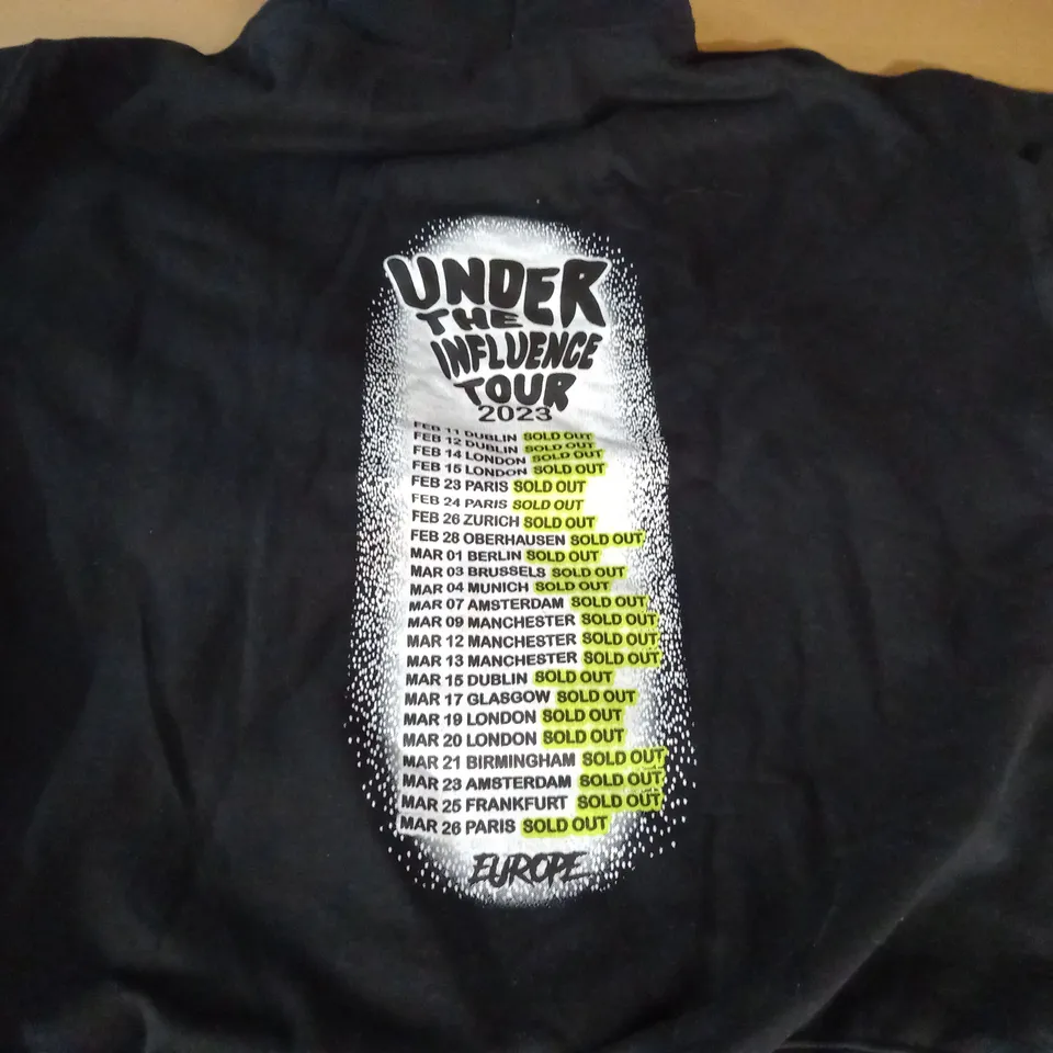 UNDER THE INFLUENCE TOUR BLACK HOODIE - XL