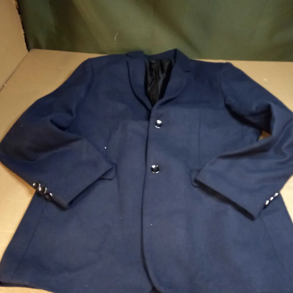 NAVY BLUE BLAZER JACKET - SIZE UNKNOWN