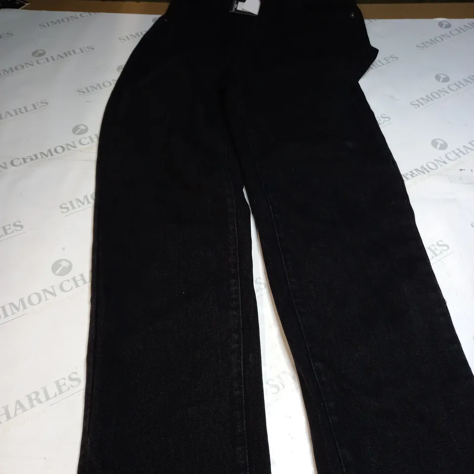PRETTY LITTLE THING BLACK DENIM JEANS SIZE 4 