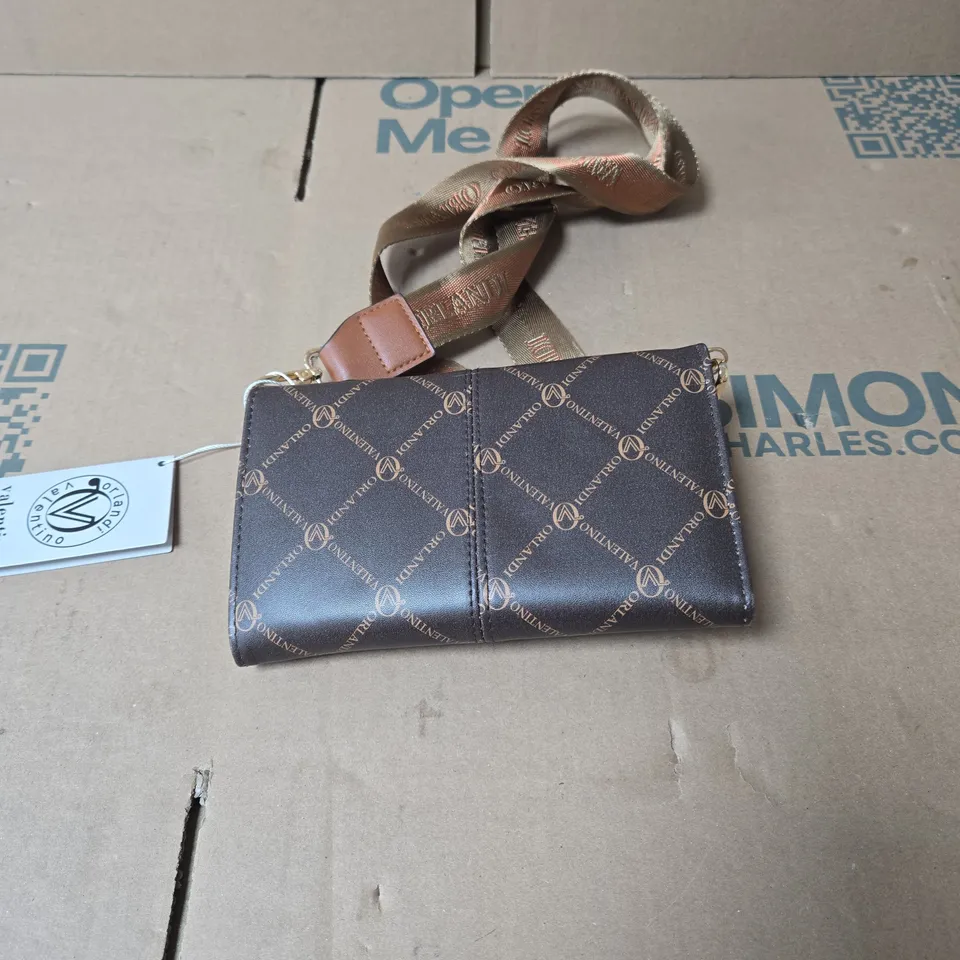 VALENTINO ORLANDI CROSSBODY BROWN WALLET PRINTED WITH TAGS