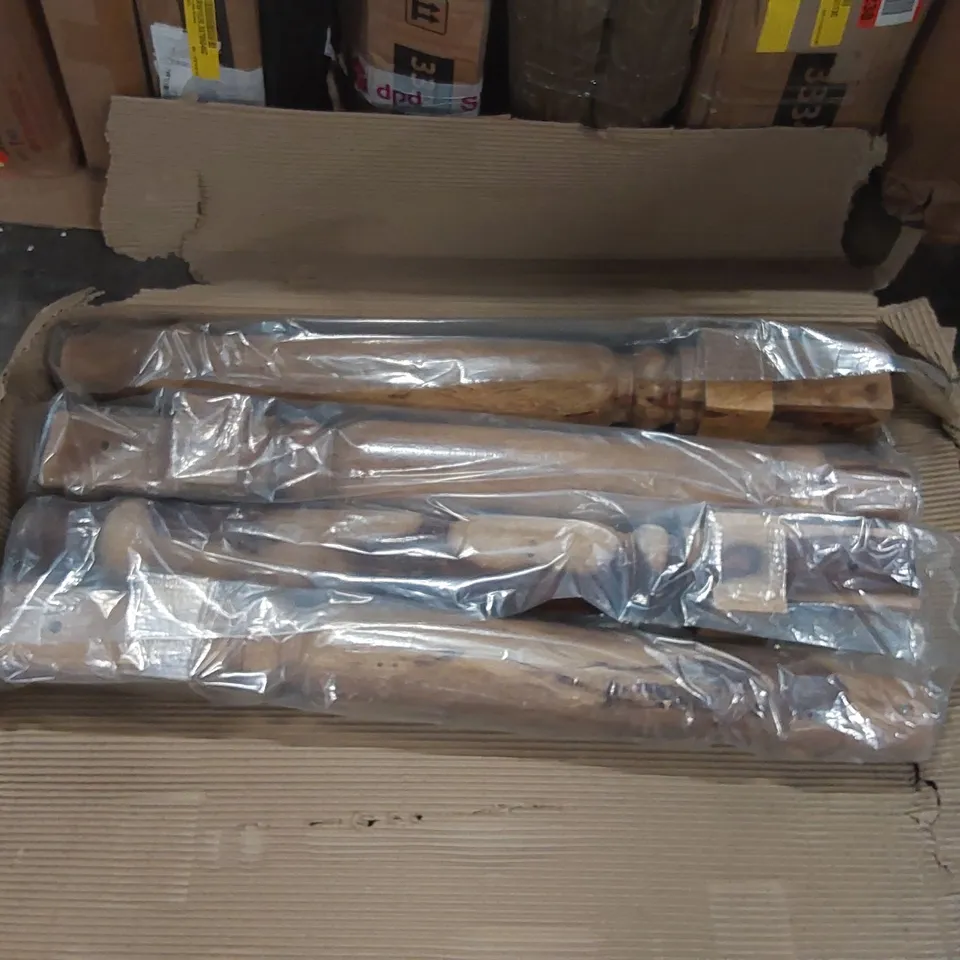 BOXED SOLID WOOD DINING TABLE