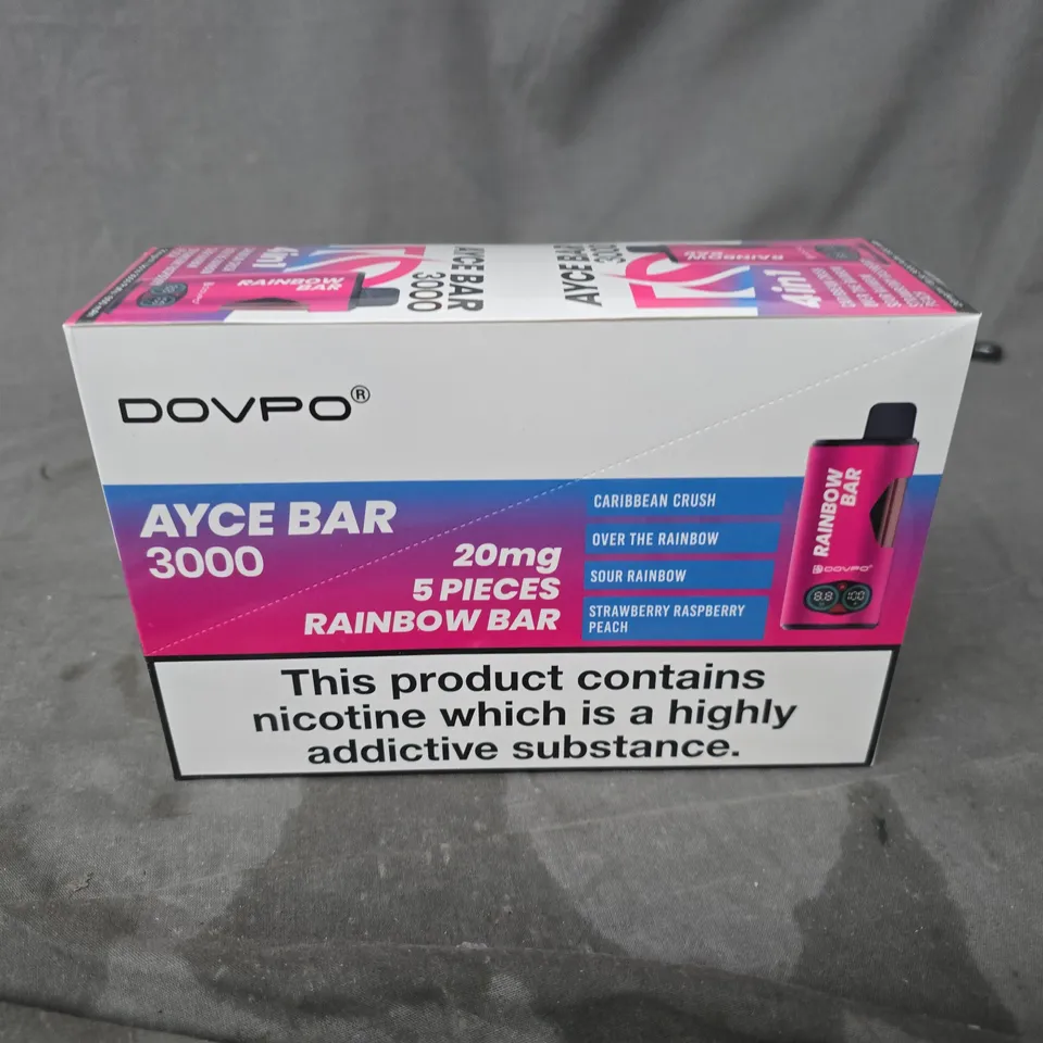 SEALED DOVPO AYCE BAR 3000 RAINBOW BAR 5 PACK