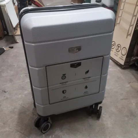 LUGG JETSET 40CM SUITCASE 40X30X20CM LIGHTWEIGHT TRAVEL LUGGAGE- SILVER