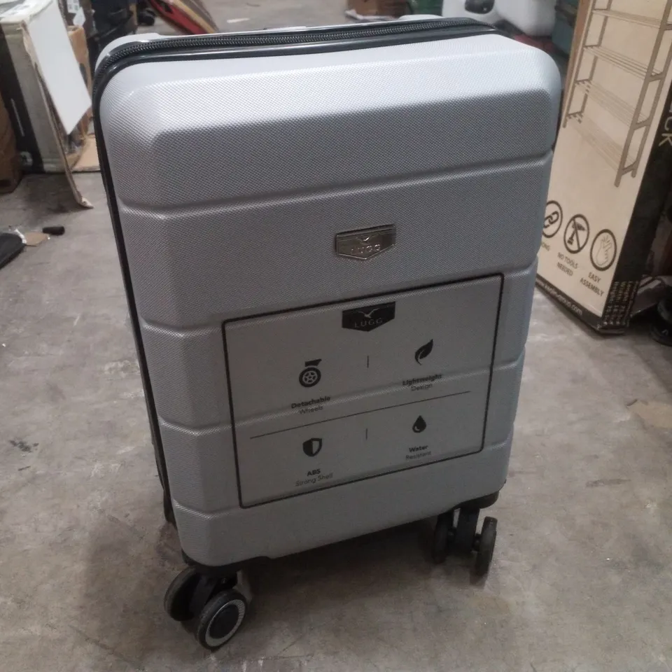 LUGG JETSET 40CM SUITCASE 40X30X20CM LIGHTWEIGHT TRAVEL LUGGAGE- SILVER