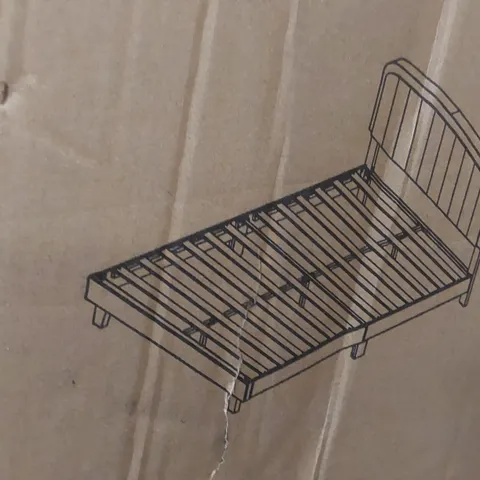 BOXED PLUSH DOUBLE BED FRAME - CREAM (1 BOX)