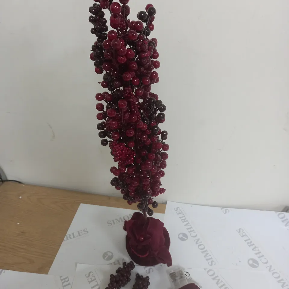 HOME REFLECTIONS PRE-LIT MIXED BERRY TREE APPROX 60CM