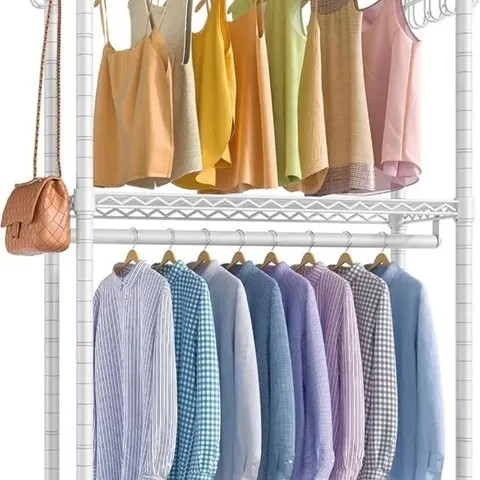 BOXED HOMDOX HEAVY-DUTY ROLLING CLOTHES RACK (1 BOX)