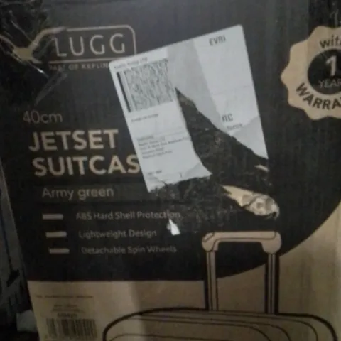 BOXED KEPLIN LUGG 40CM JETSET SUITCASE ARMY GREEN COLOUR 