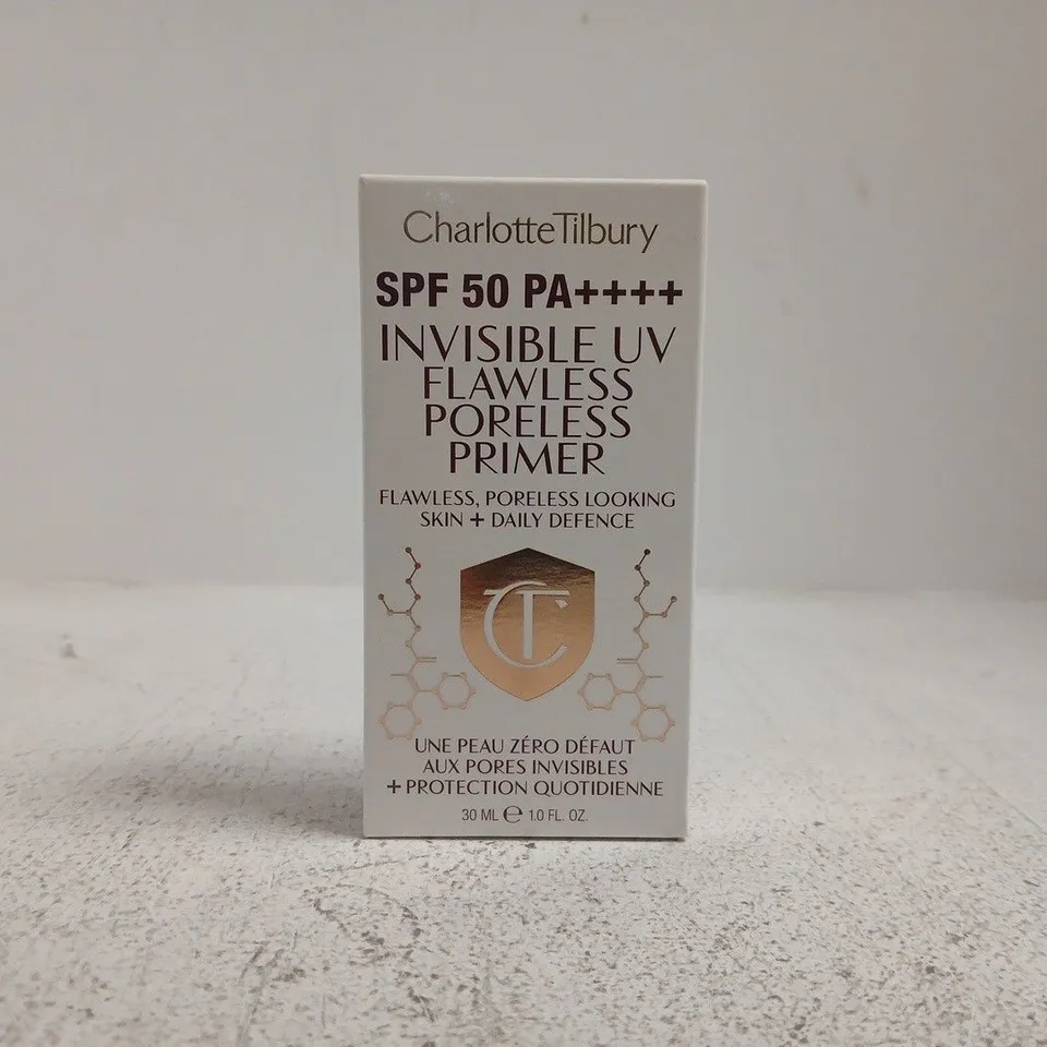 CHARLOTTE TILBURY SPF 50 PA++++ INVISIBLE UV FLAWLESS PORELESS PRIMER (30ML)
