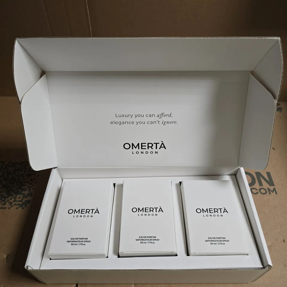 OMERTÀ LONDON EAU DE PARFUM GIFT SET – 3 X 50ML SPRAY BOTTLES