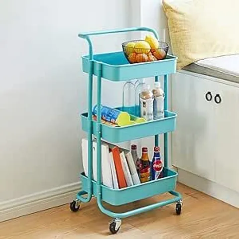BOXED CLIPOP 3 TIER STORAGE CART ON WHEELS