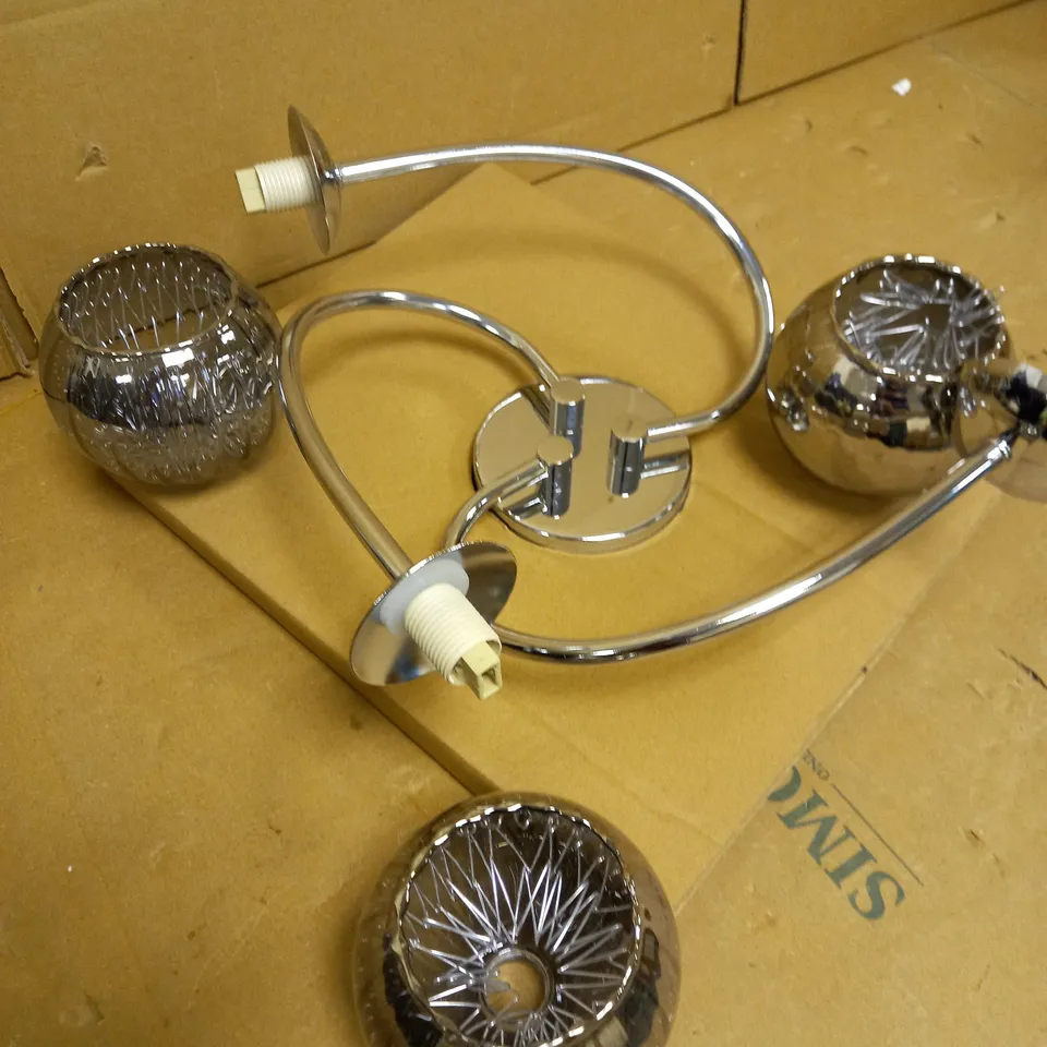 BAY LIGHTING CHASE 3-LIGHT SEMI-FLUSH CHROME CEILING LIGHT