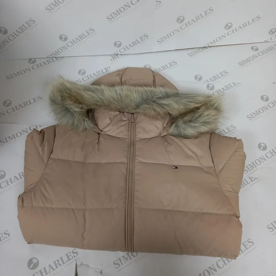 TOMMY HILFIGER ESSENTIAL DOWN FUR HOOD JACKET - SIZE UNSPECIFIED 