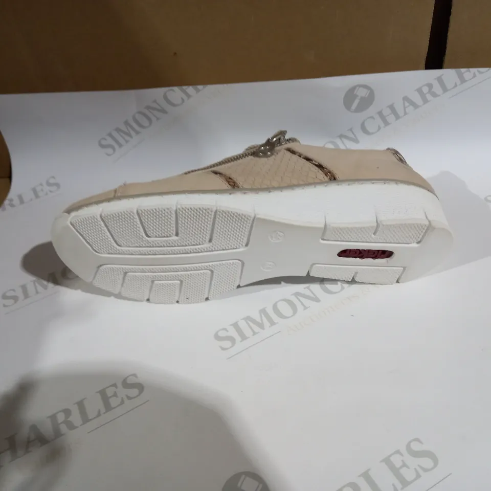 PAIR OF REIKER GREY TRAINER WEDGES - SIZE 6