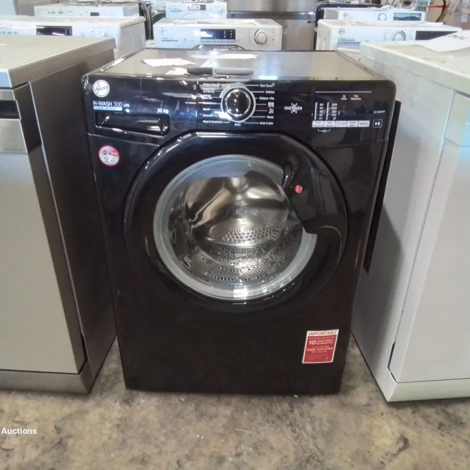 HOOVER H-WASH 300 AH3W 4102DBBE 10KG 1400 SPIN WASHING MACHINE, ANDROID APP ENABLED, 14 PROGAMMES, BLACK [ENERGY CLASS E]