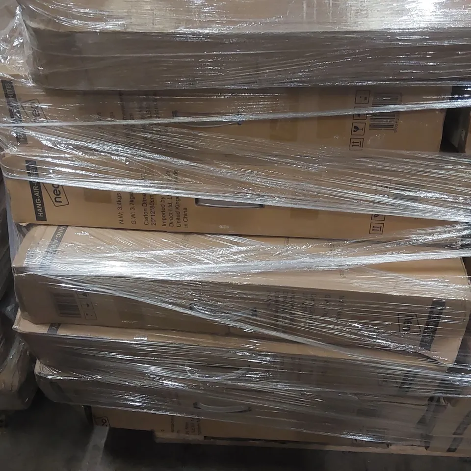 PALLET CONTAINING A LARGE QUANTITY OF ASSORTED NEO PRODUCTS INCLUDING: ELECTRIC BLANKETS, LARGE QUANTITY OF CLOTHES AIRERS, STEAM MOP ECT