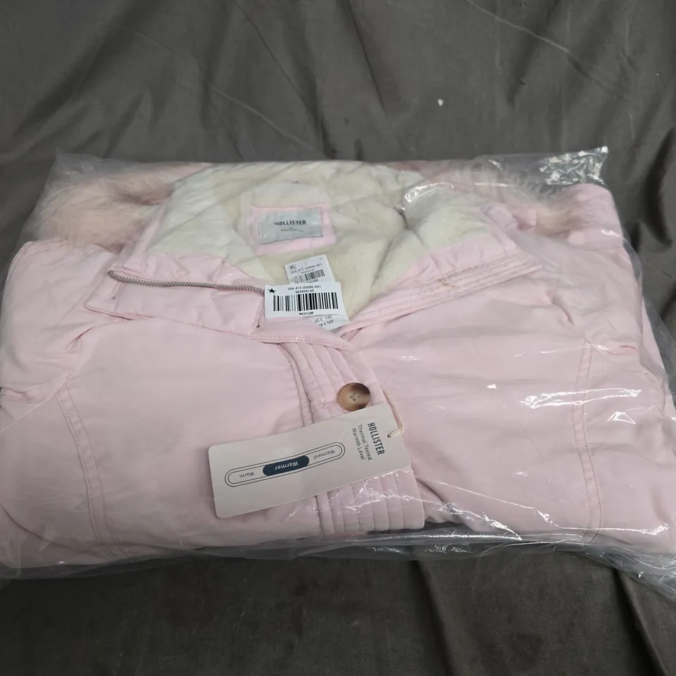 HOLLISTER PINK PUFFER JACKET – LADIES' OUTERWEAR - SIZE M