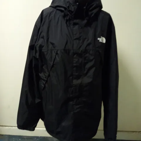 THE NORTH FACE BLACK HOODED RAINCOAT - SIZE XL 
