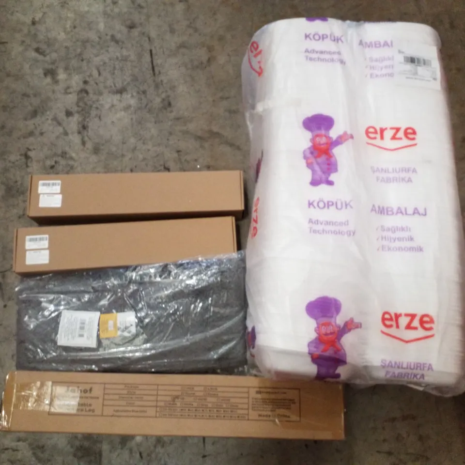PALLET CONTAINING ASSORTED PRODUCTS INCLUDING LED CEILING LIGHTS, BATH MAT, ADJUSTABLE FURNITURE LEGS & TAKE AWAY LUNCH BOXES