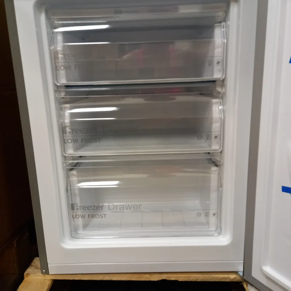 RUSSELL HOBBS FRIDGE FREEZER 55 CM WIDE, SILVER - COLLECTION ONLY
