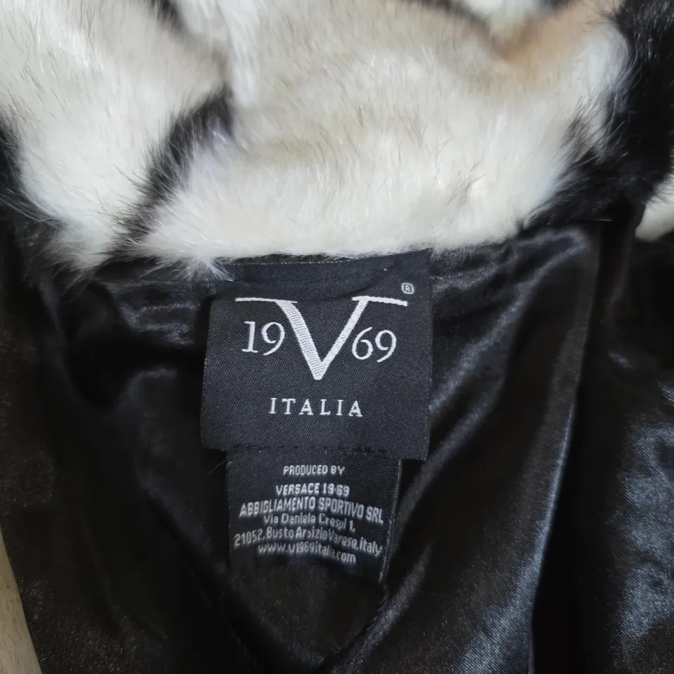 VERSACE 1969 ITALIA ZEBRA PRINT FUR COAT – SIZE S