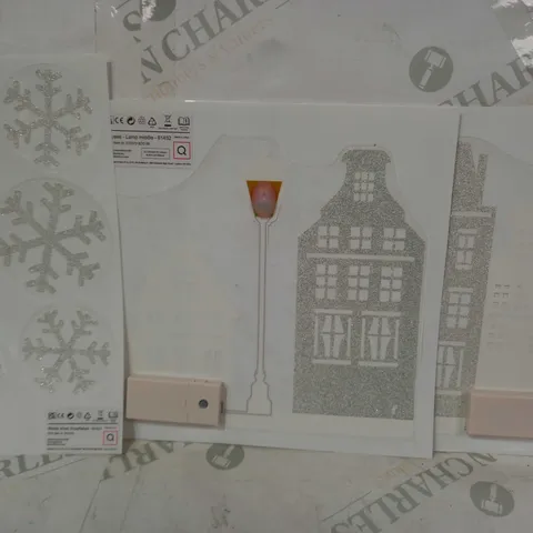 SANTA EXPRESS PRELIT GLITTER WINDOW STICKERS
