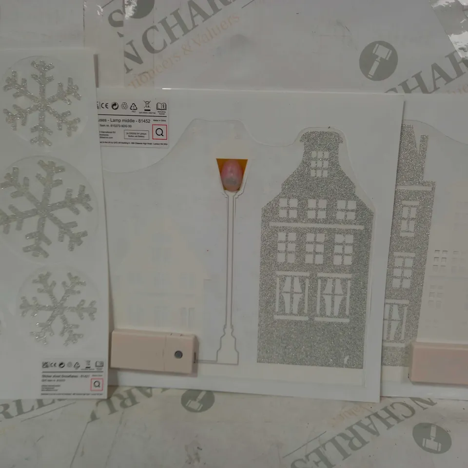 SANTA EXPRESS PRELIT GLITTER WINDOW STICKERS