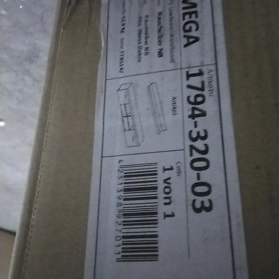 BOXED MEGA TV UNIT AND SHELF