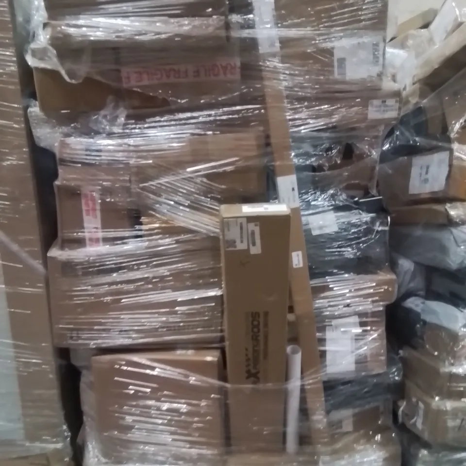 PALLET OF ASSORTED HOUSEHOLD GOODS AND PRODUCTS TO INCLUDE;SHOWER HEAD,VACUUM CLEANER,JUICER