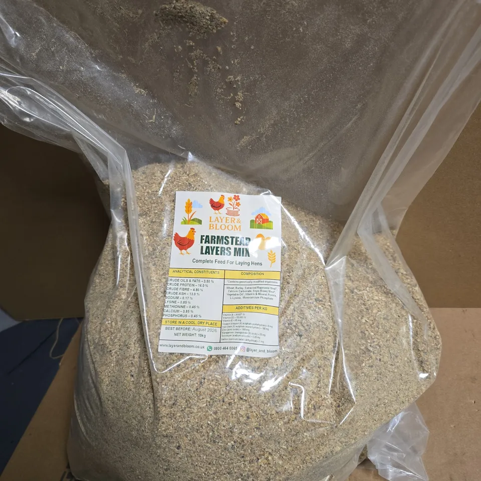 LAYER & BLOOM FARMSTEAD LAYERS MIX POULTRY FEED FOR LAYING HENS – 10 KG