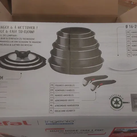 BOXED TEFAL INGENIO EASY COOK 13PC REMOVABLE HANDLE, STACKABLE PAN SET L1549023