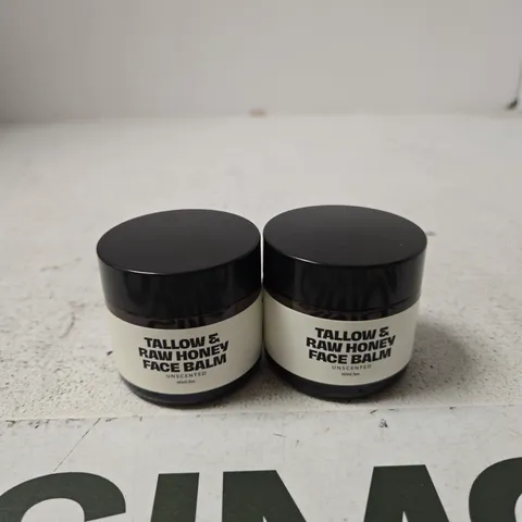 TALLOW & RAW HONEY FACE BALM – UNSCENTED, 60ML (SET OF 2)