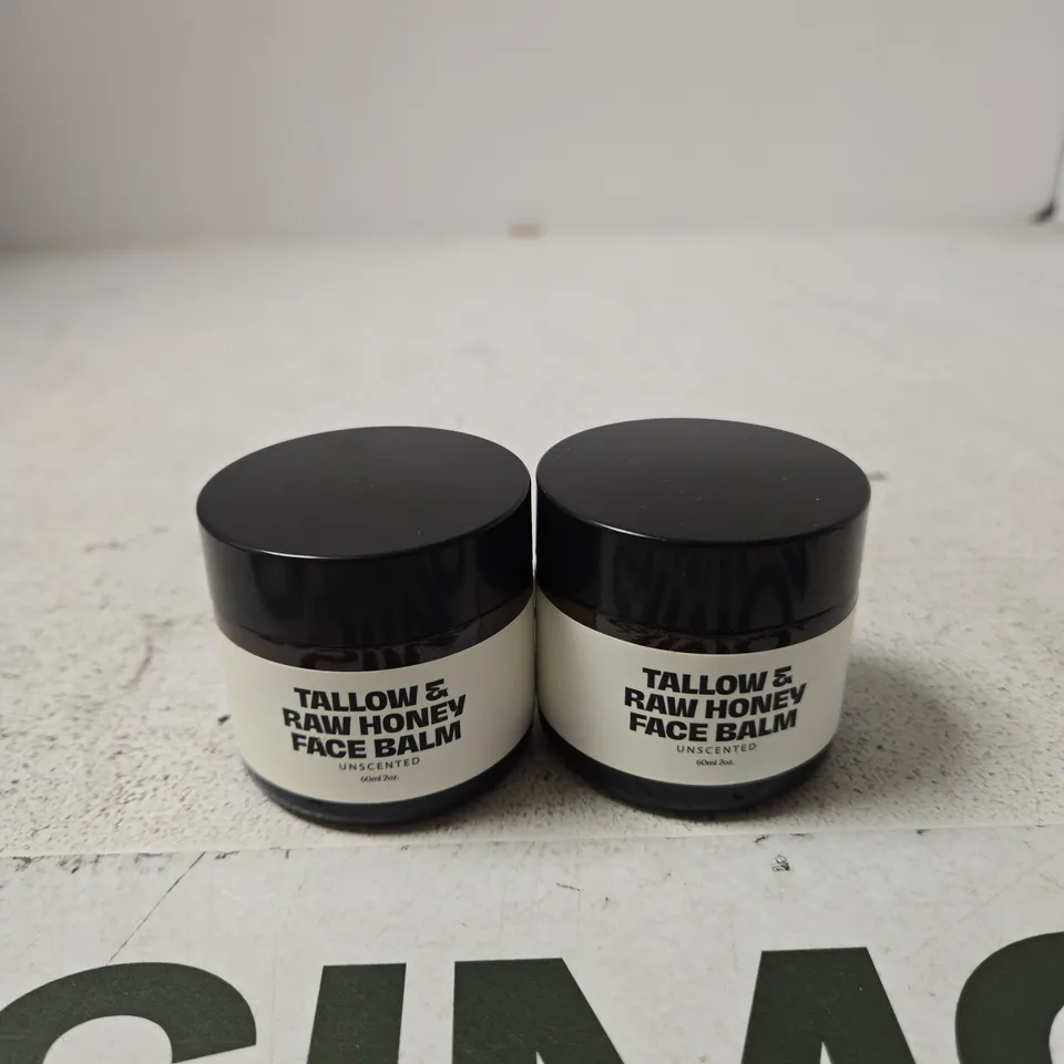 TALLOW & RAW HONEY FACE BALM – UNSCENTED, 60ML (SET OF 2)