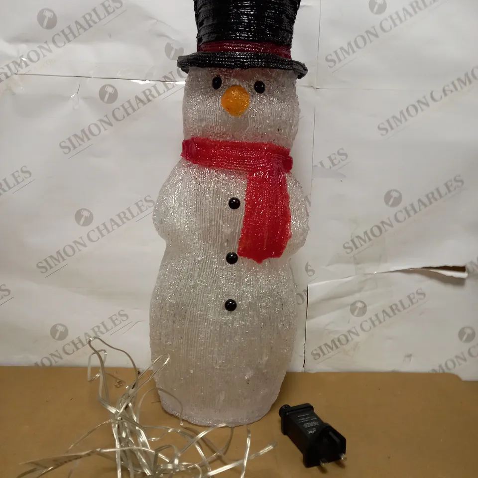 50CM SNOWMAN WITH TIMER ICE WHITE LEDS