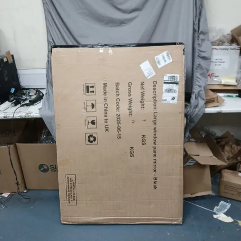 LARGE WINDOW PANE MIRROR